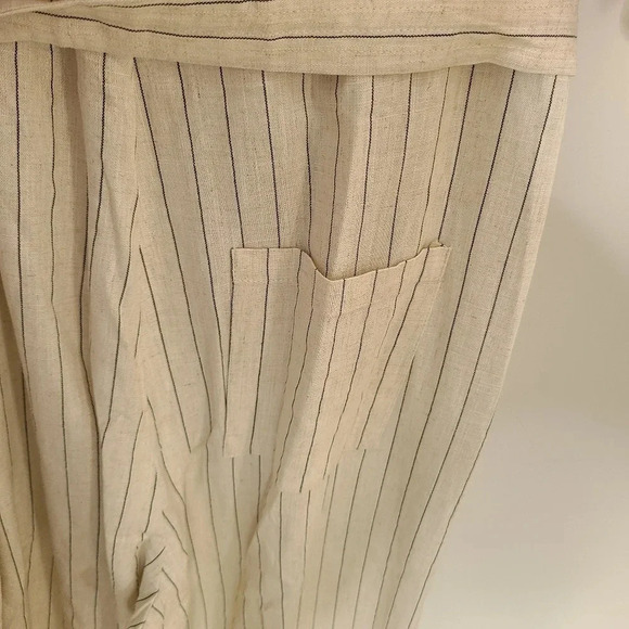 New Easel Cotton Linen Blend Striped Jumpsuit S - Picture 7 of 9